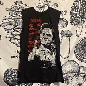 Johnny Cash Distressed  Muscle Tee/Tank Top